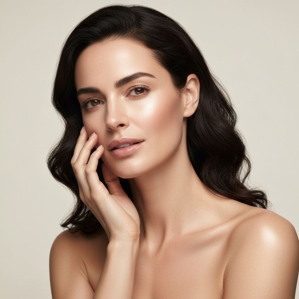 Donna con pelle luminosa